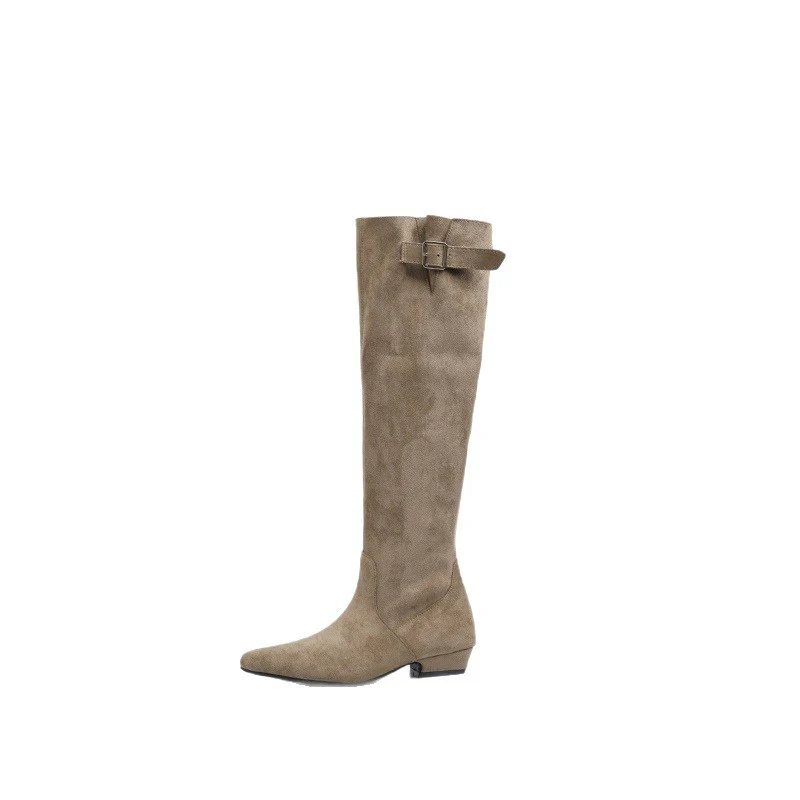 Damen Überknie Stiefel mit eleganter Schnalle Heidi Mode - Image 5