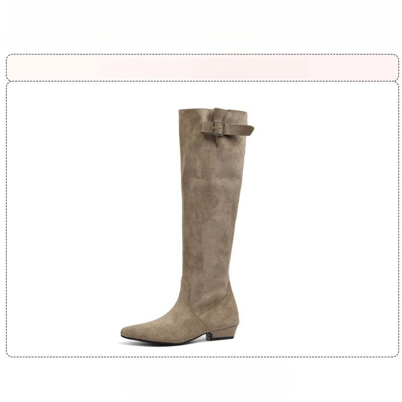 Damen Überknie Stiefel mit eleganter Schnalle Heidi Mode - Image 6