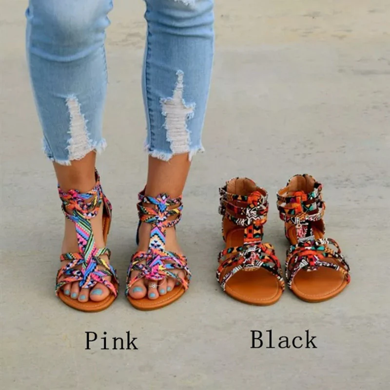 Damen Urbanen Geflochtenen Sandalen Heidi Mode - Image 2