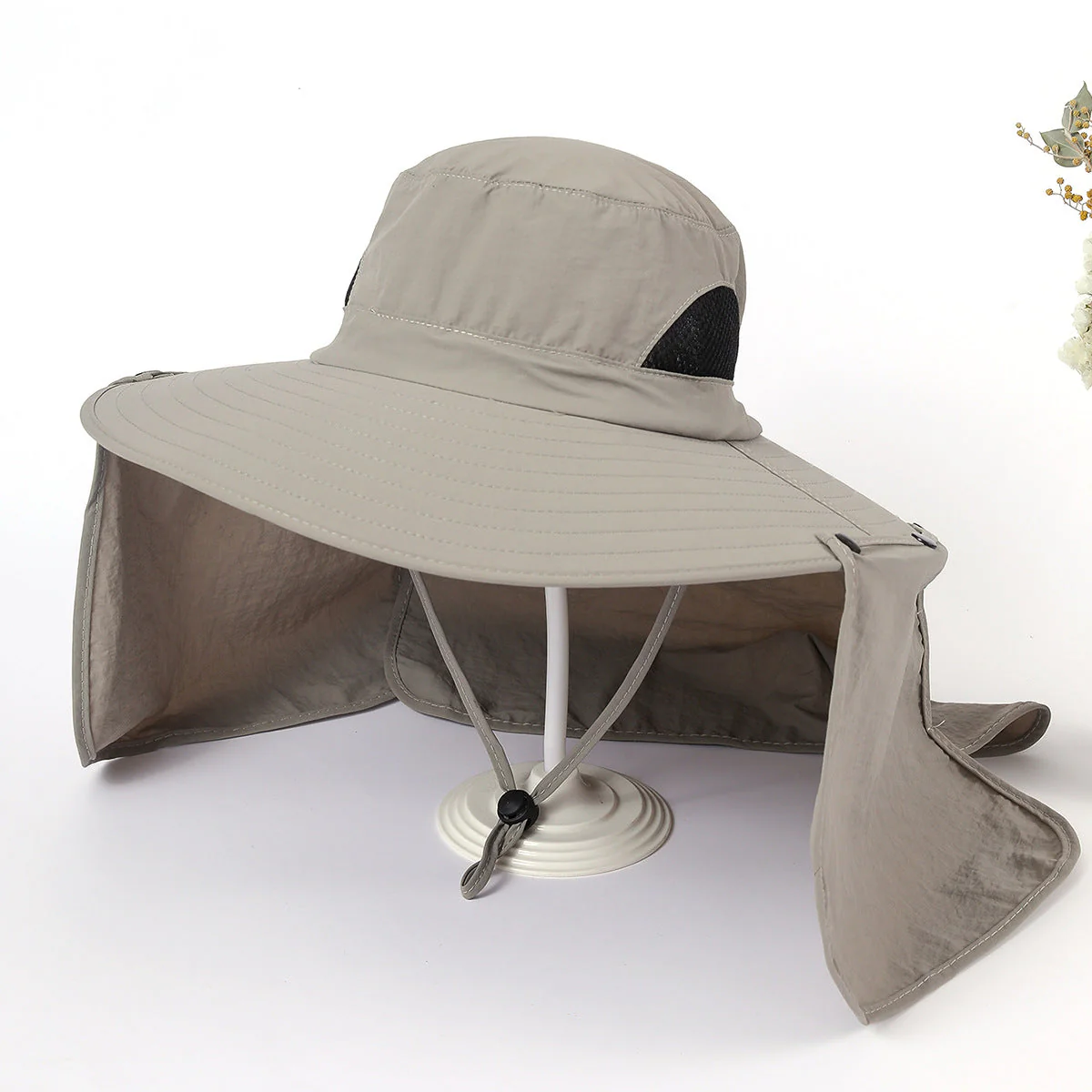 Damen Uv-Schutz Fischerhut mit Abnehmbarer Nackenabdeckung und Atmungsaktiver Netzstruktur Heidi-Mode - Image 6