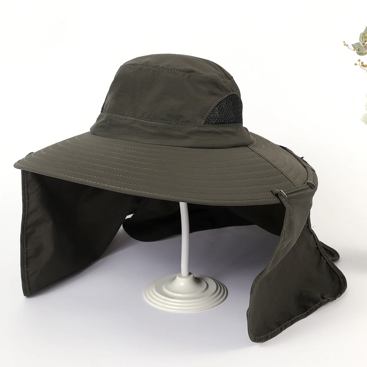 Damen Uv-Schutz Fischerhut mit Abnehmbarer Nackenabdeckung und Atmungsaktiver Netzstruktur Heidi-Mode - Image 7