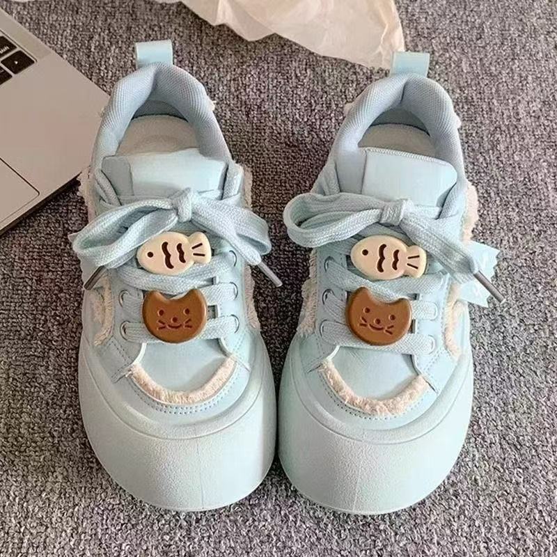 Damen Verspielte Chunky Sneakers mit lustigen Tierapplikationen und bequemer Sohle Heidi Mode - Image 3