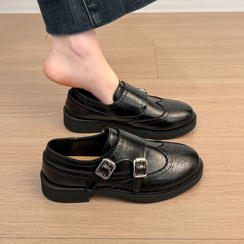 Damen verspielte Schnürschuhe mit doppeltem Riemen und ausgefallenem Design Heidi Mode - Image 3