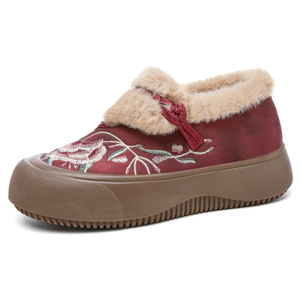 Damen Warm gefütterte Hausschuhe mit floralem Design Heidi Mode - Image 4