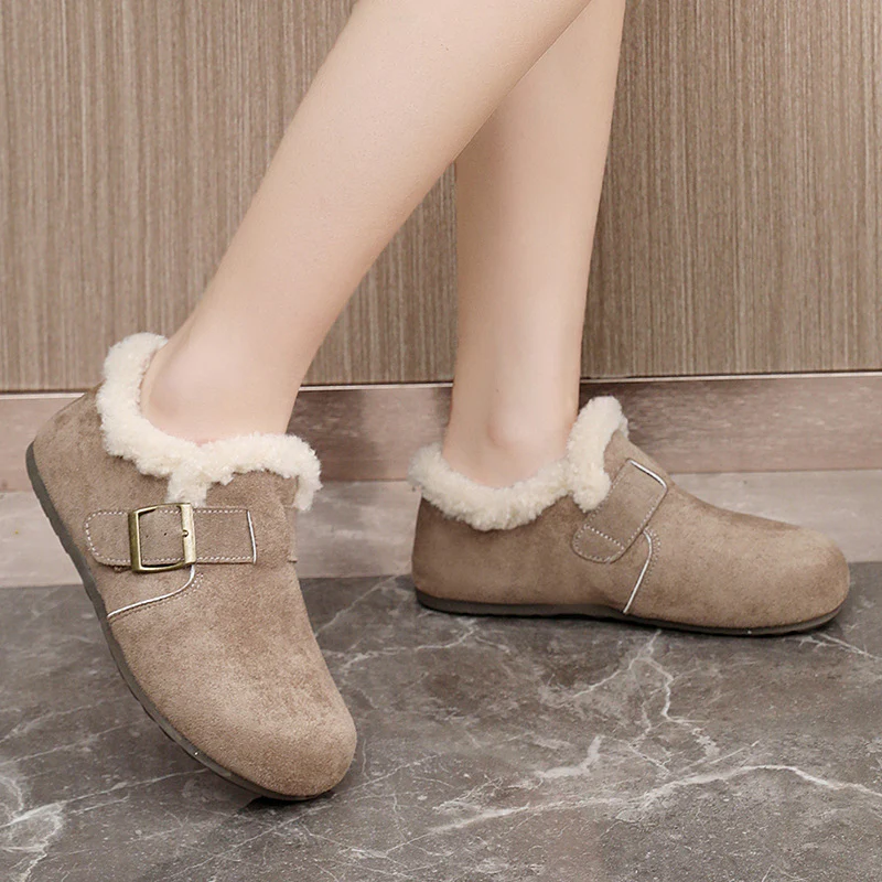 Damen warme Clogs mit kuscheligem Innenfutter und modischem Schnallenverschluss Heidi Mode - Image 3
