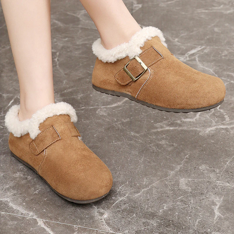 Damen warme Clogs mit kuscheligem Innenfutter und modischem Schnallenverschluss Heidi Mode - Image 4