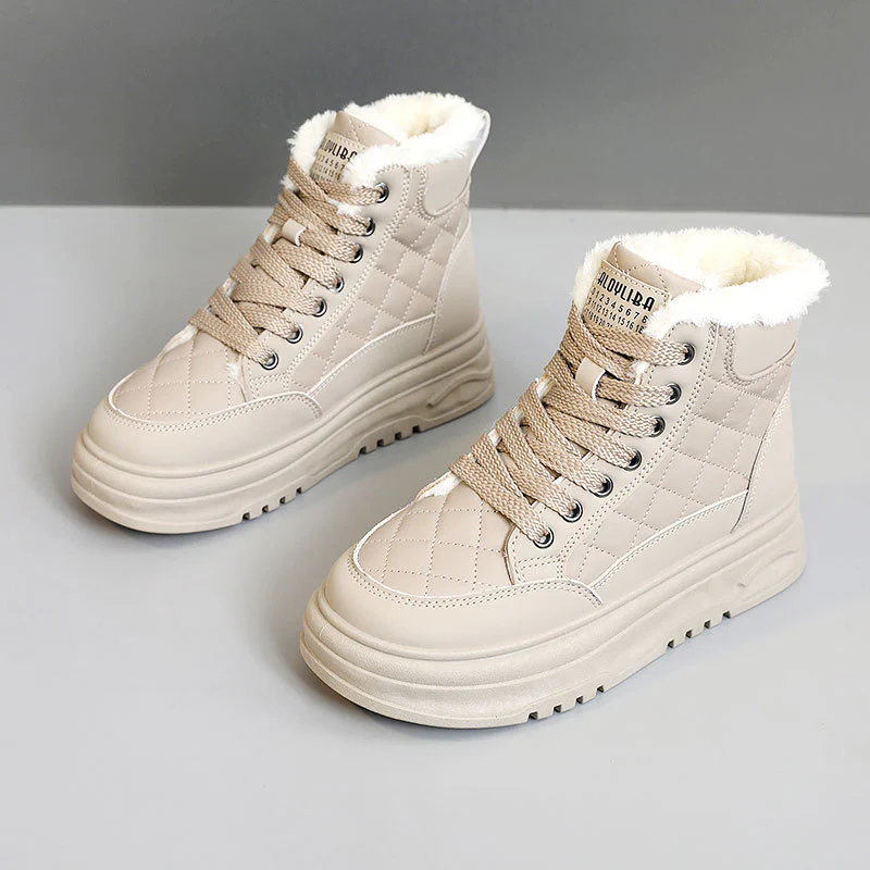 Damen warme gefütterte High-Top Sneakers Heidi Mode - Image 7
