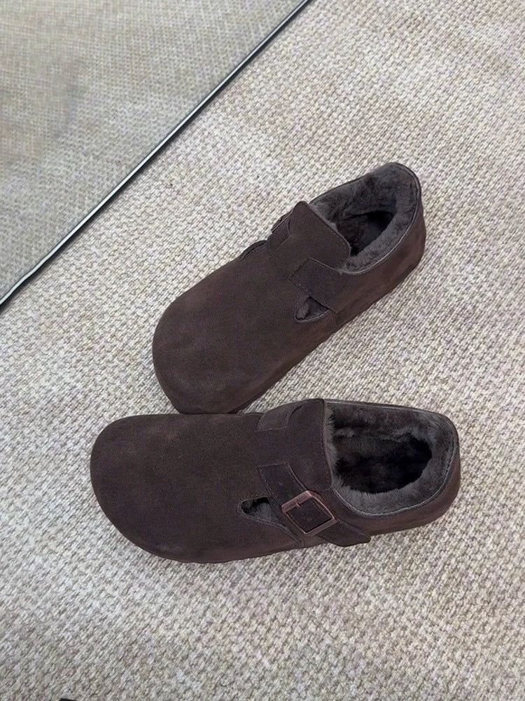 Damen warme Hausschuhe mit weichem Innenfutter und dekorativem Schnallenverschluss Heidi Mode - Image 6