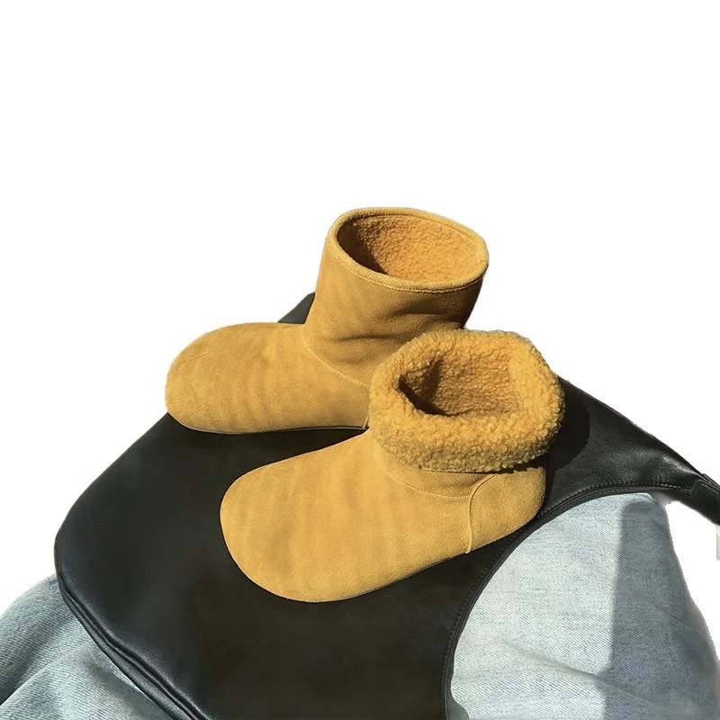 Damen warme Hausschuhstiefel mit flauschigem Innenfutter und hochwertiger Wildlederoberfläche Heidi Mode - Image 5