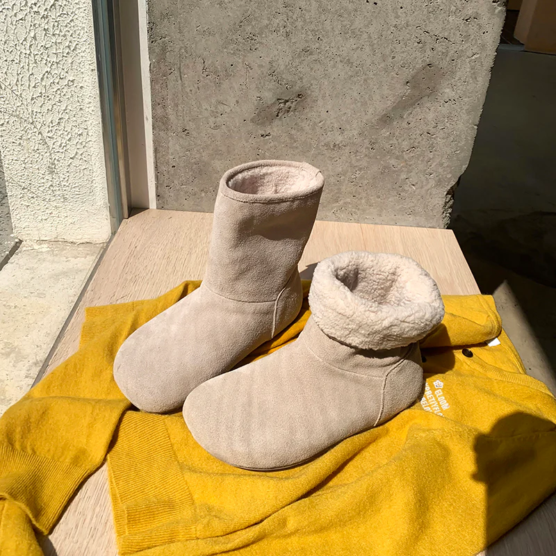 Damen warme Hausschuhstiefel mit flauschigem Innenfutter und hochwertiger Wildlederoberfläche Heidi Mode - Image 6