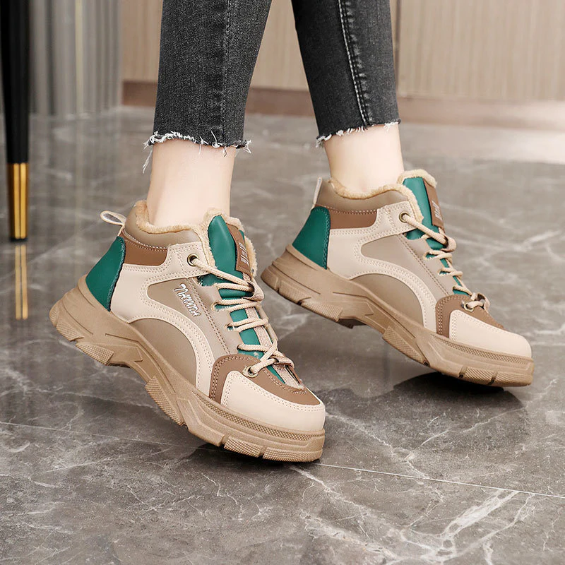 Damen warme High-Top Sneaker mit kuscheligem Innenfutter Heidi Mode - Image 4