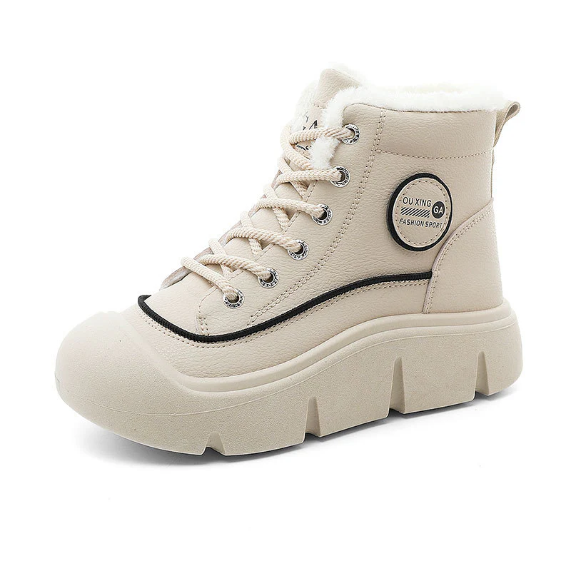 Damen warme High-Top Sneakers mit dämpfender Sohle und kuscheligem Innenfutter Heidi Mode - Image 5