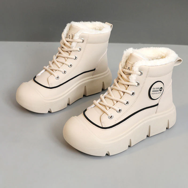 Damen warme High-Top Sneakers mit dämpfender Sohle und kuscheligem Innenfutter Heidi Mode - Image 6