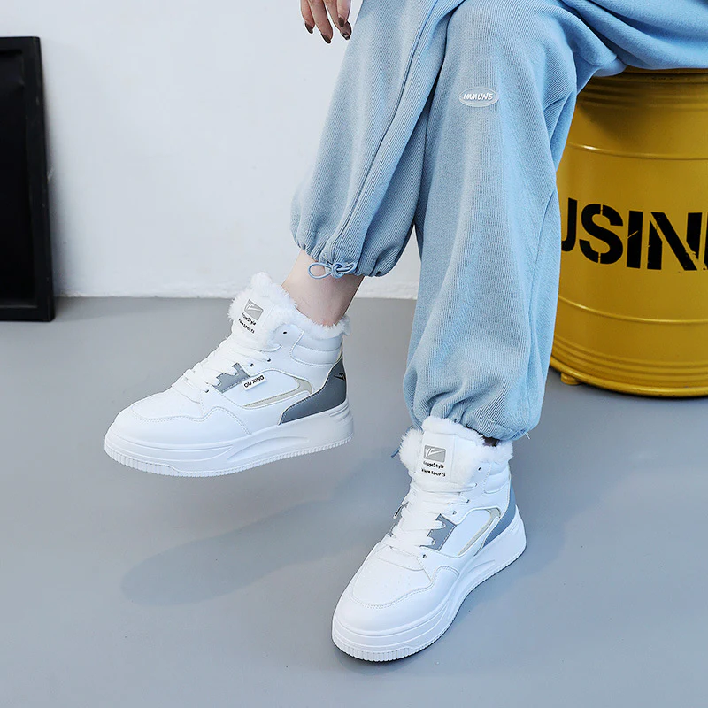 Damen warme High-Top Sneakers mit kuscheligem Innenfutter Heidi Mode - Image 3