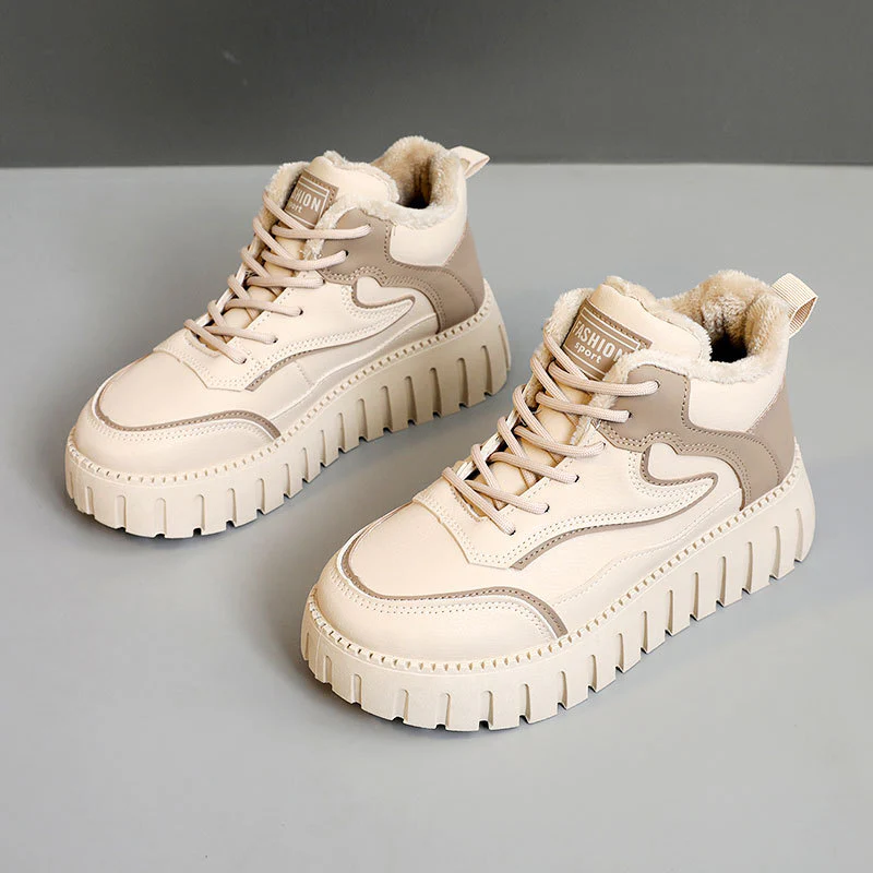 Damen warme High-Top Sneakers mit kuscheligem Innenfutter und innovativem Sohlenprofil Heidi Mode - Image 3