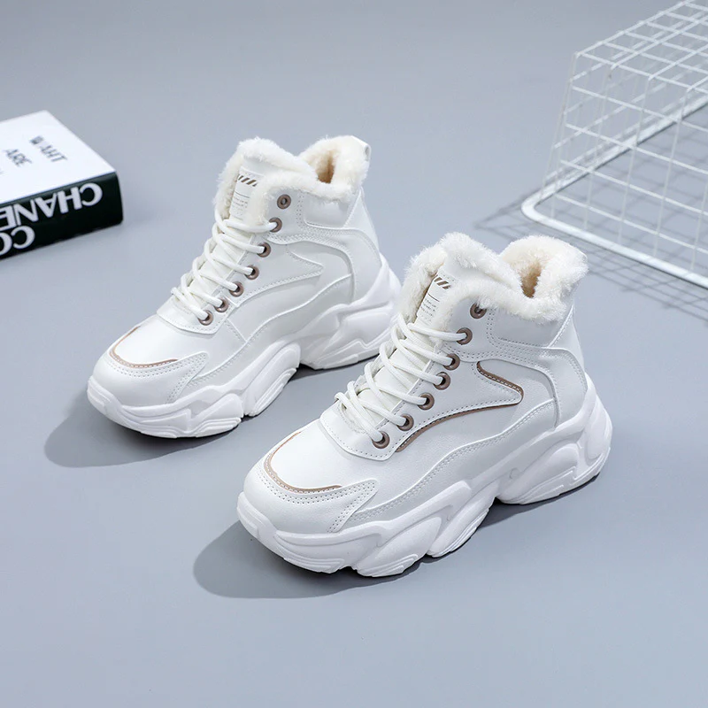 Damen warme High-Top Sneakers mit kuscheligem Innenfutter und robustem Sohlenprofil Heidi Mode - Image 2