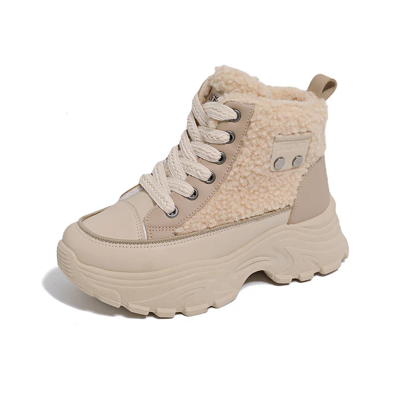 Damen warme High-Top Sneakers mit Teddyfutter Heidi Mode - Image 5