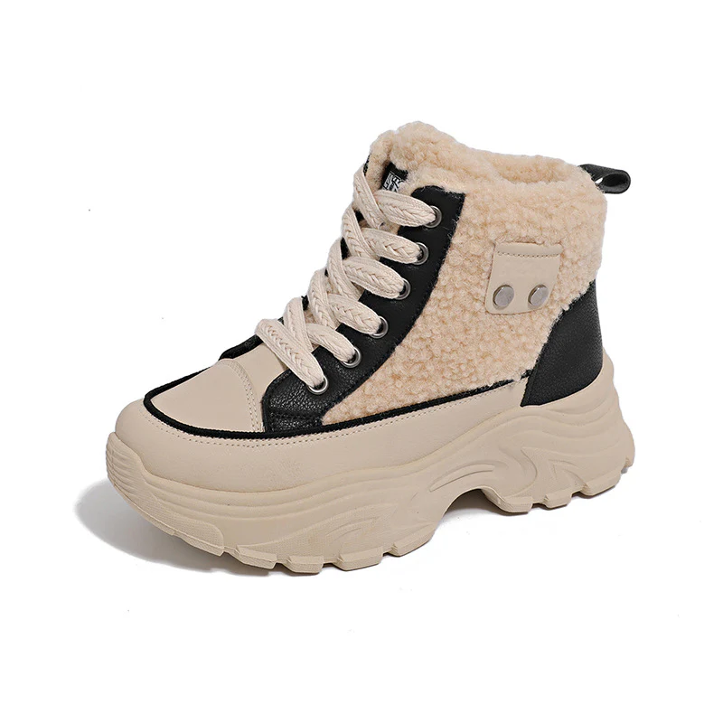 Damen warme High-Top Sneakers mit Teddyfutter Heidi Mode - Image 8
