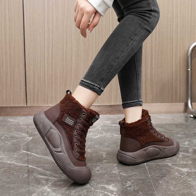 Damen warme High-Top Stiefel mit kuscheligem Innenfutter und rutschfester Sohle Heidi Mode - Image 3