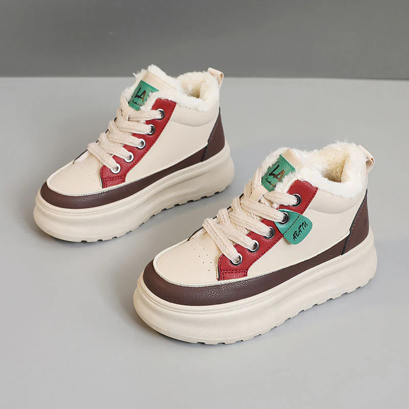 Damen warme und bequeme Sneakers mit flauschigem Innenfutter Heidi Mode - Image 7