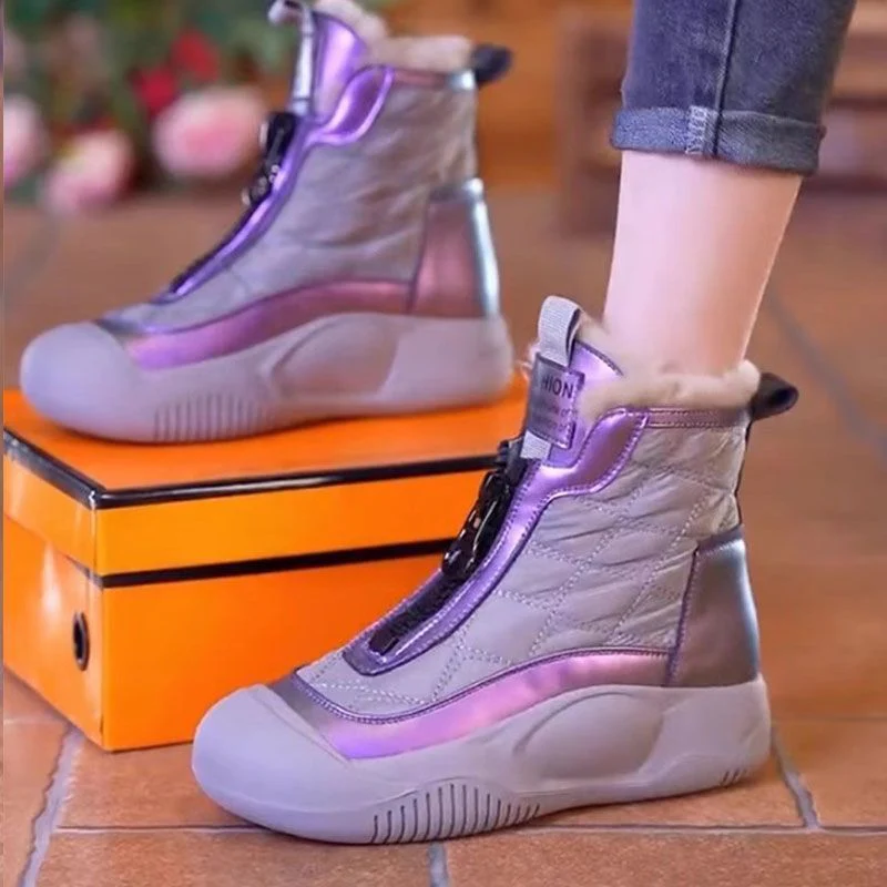 Damen warme Winterboots mit praktischer Reißverschlussöffnung und kuscheligem Innenfutter Heidi Mode - Image 4