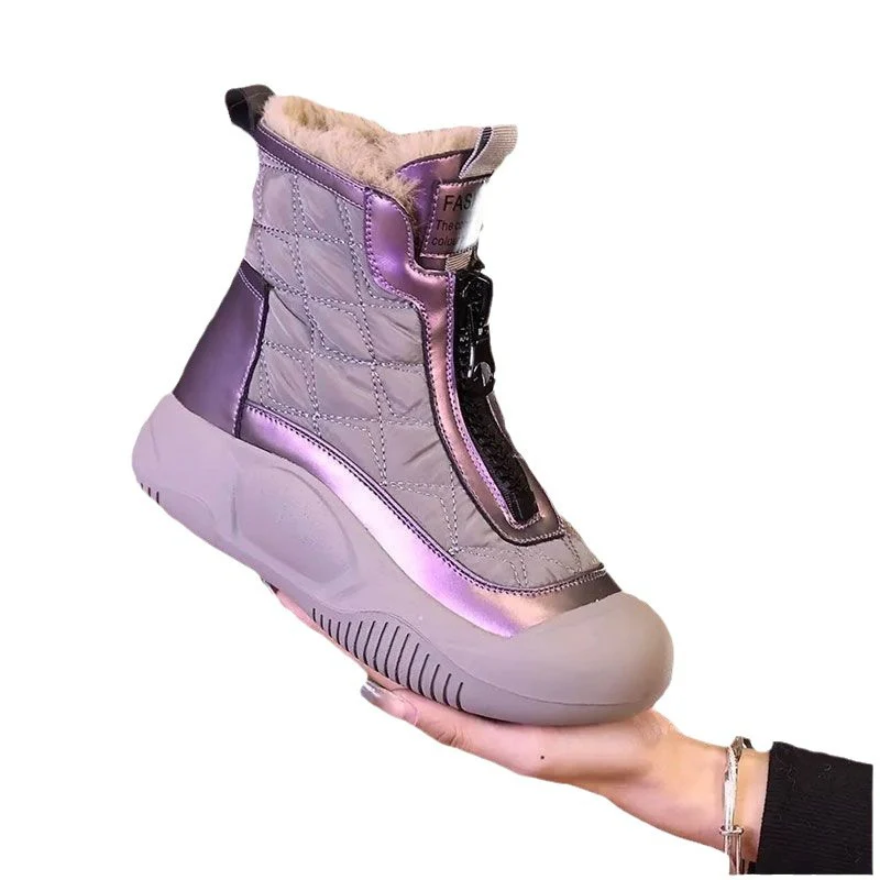 Damen warme Winterboots mit praktischer Reißverschlussöffnung und kuscheligem Innenfutter Heidi Mode - Image 5