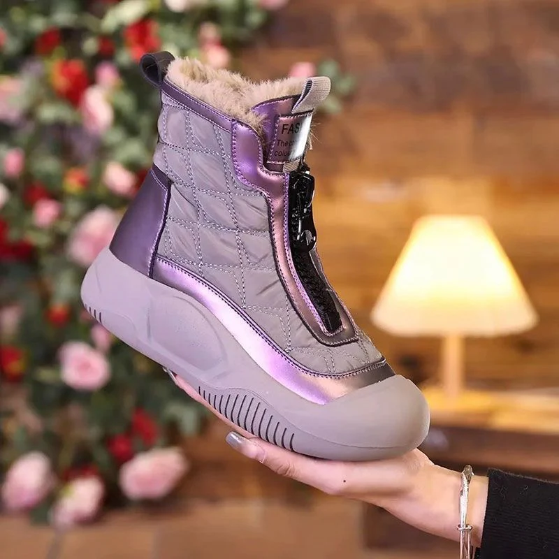 Damen warme Winterboots mit praktischer Reißverschlussöffnung und kuscheligem Innenfutter Heidi Mode - Image 6