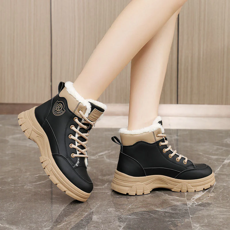 Damen warme Winterstiefel mit flauschigem Innenfutter und rutschfester Sohle Heidi Mode - Image 3