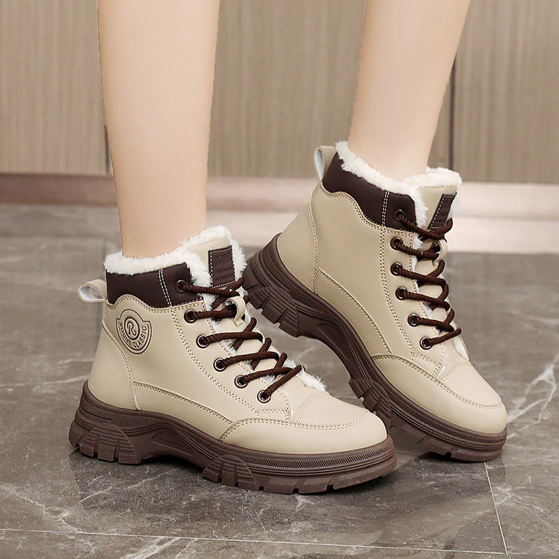 Damen warme Winterstiefel mit flauschigem Innenfutter und rutschfester Sohle Heidi Mode - Image 4
