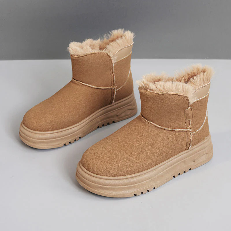 Damen warme Winterstiefel mit flauschigem Kunstfellrand und rutschfester Sohle Heidi Mode - Image 2