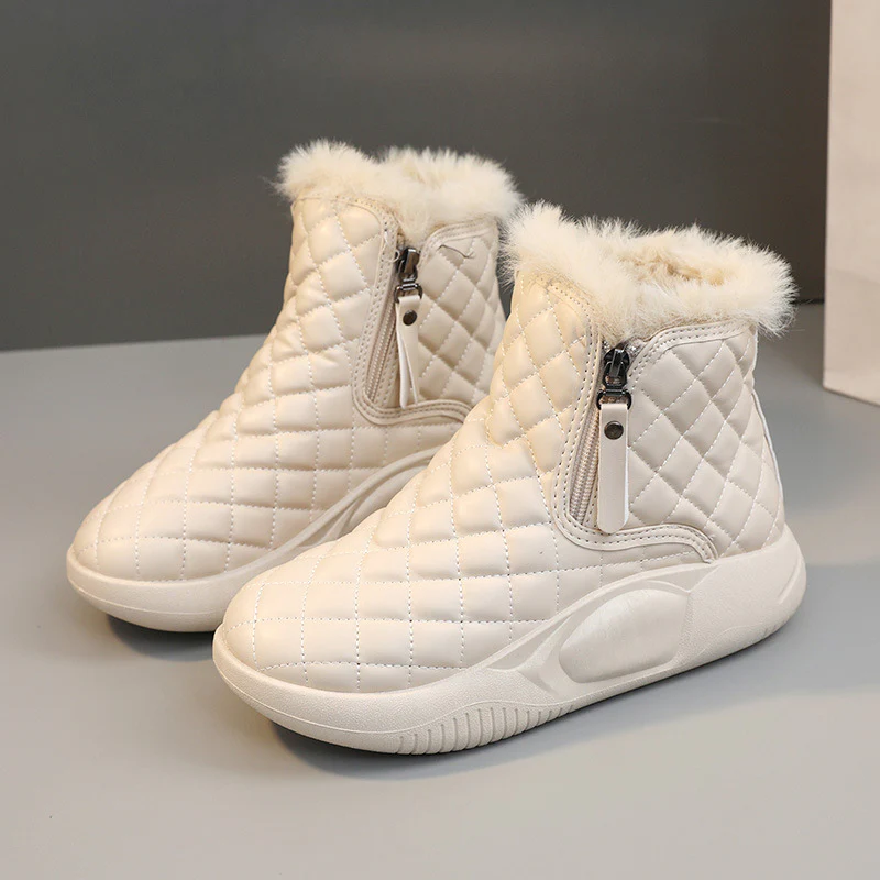 Damen warme Winterstiefel mit modischer Steppung und praktischem Reißverschluss Heidi Mode - Image 6