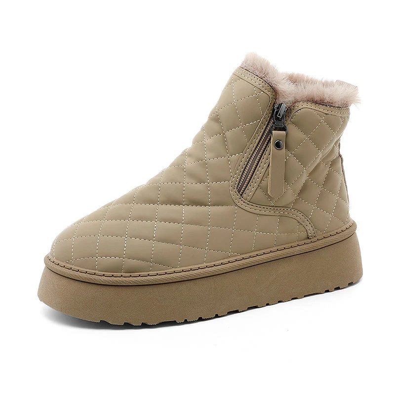 Damen Warmgefütterte Ankle Boots mit innovativem Reißverschluss Heidi Mode - Image 5