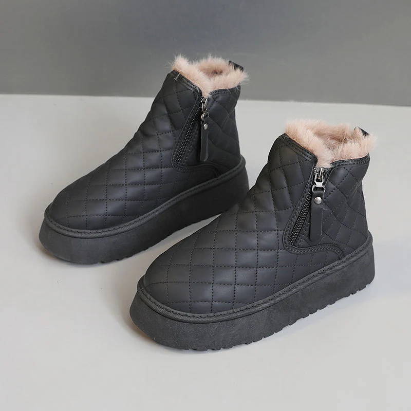 Damen Warmgefütterte Ankle Boots mit innovativem Reißverschluss Heidi Mode - Image 7
