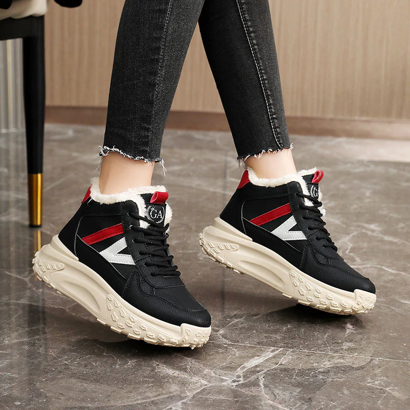 Damen Warmgefütterte High-Top Sneakers mit rutschfester Sohle Heidi Mode - Image 3