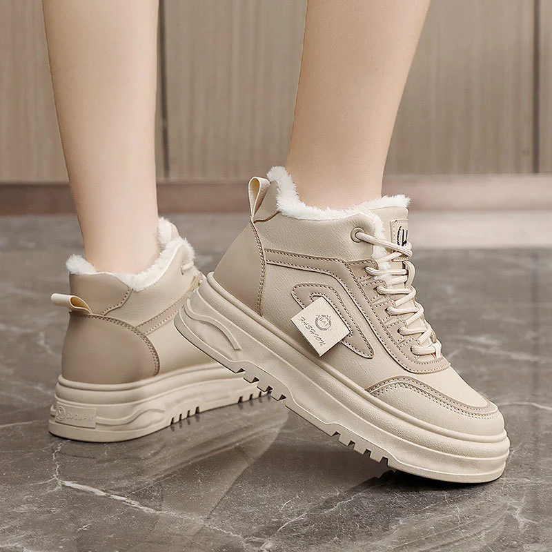 Damen Warmgefütterte High-Top Sneakers mit sportlichem Design Heidi Mode - Image 4