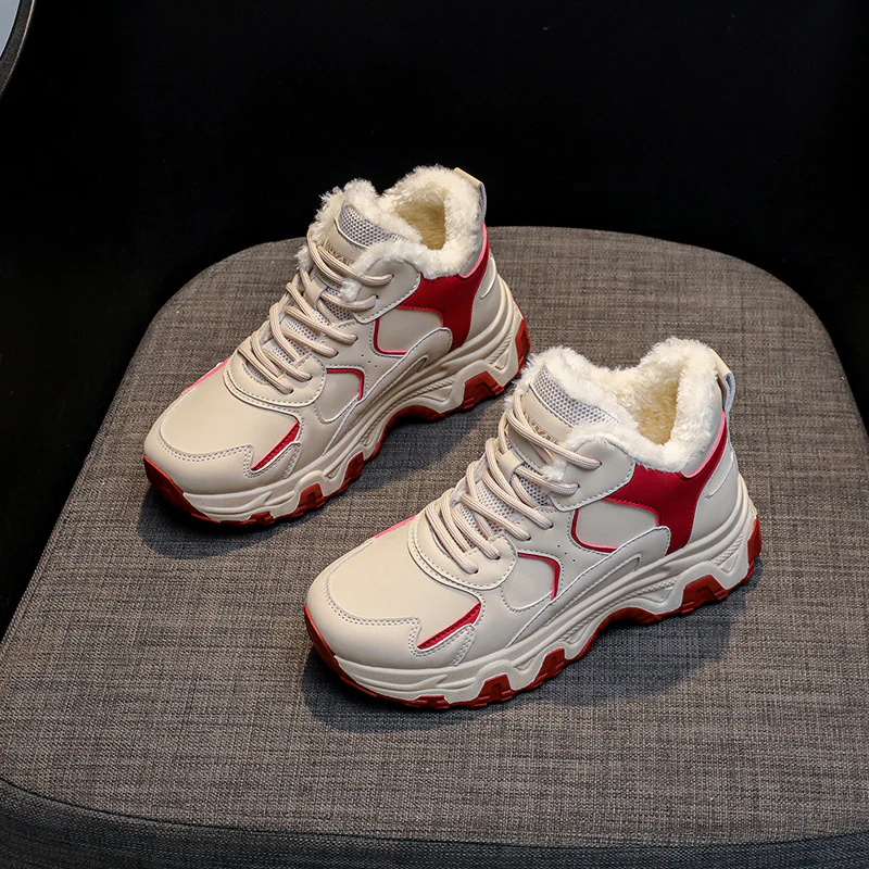 Damen Warmgefütterte High-Top Sneakers mit strapazierfähigem Obermaterial Heidi Mode - Image 2