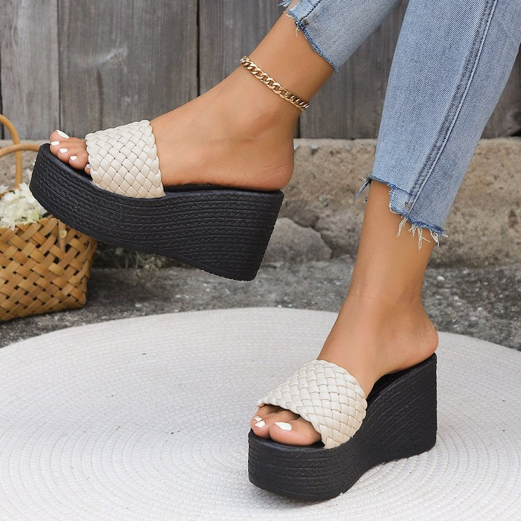 Damen Wedge-Pantoletten mit Geflochtenem Obermaterial und Komfortabler Sohle Heidi-Mode - Image 6