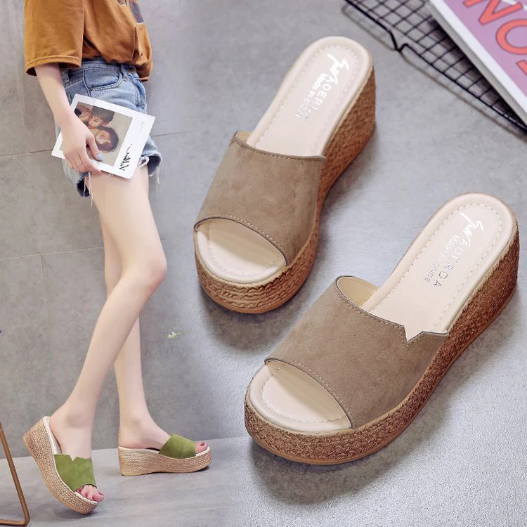 Damen Wedge-Sandalen mit Modernem Überkreuz-Design und Rutschfester Sohle Heidi-Mode - Image 2