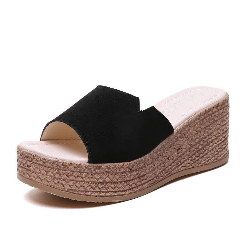 Damen Wedge-Sandalen mit Modernem Überkreuz-Design und Rutschfester Sohle Heidi-Mode - Image 5