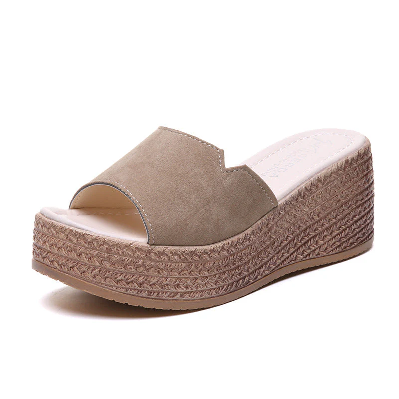 Damen Wedge-Sandalen mit Modernem Überkreuz-Design und Rutschfester Sohle Heidi-Mode - Image 6