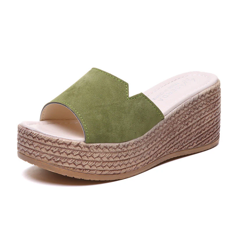 Damen Wedge-Sandalen mit Modernem Überkreuz-Design und Rutschfester Sohle Heidi-Mode - Image 7
