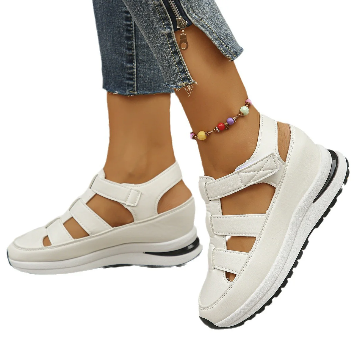 Damen Wedge-Sneaker mit verstellbaren Riemen Heidi Mode - Image 5