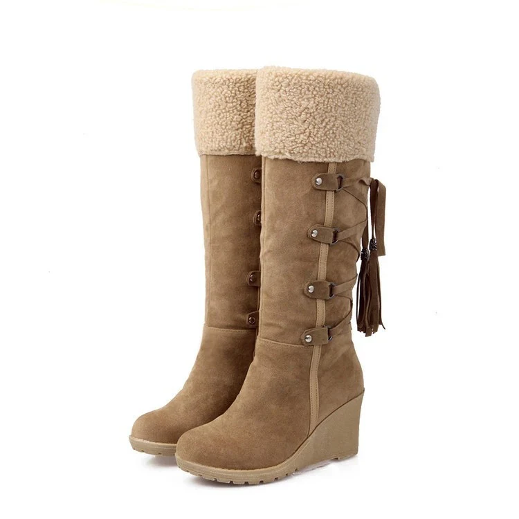 Damen Wedge-Stiefel mit gefüttertem Schaft und modischer Schnürung Heidi Mode - Image 6