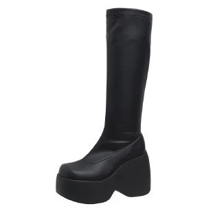Damen Wedge-Stiefel mit robustem Plateau und modischem Design Heidi Mode - Image 5