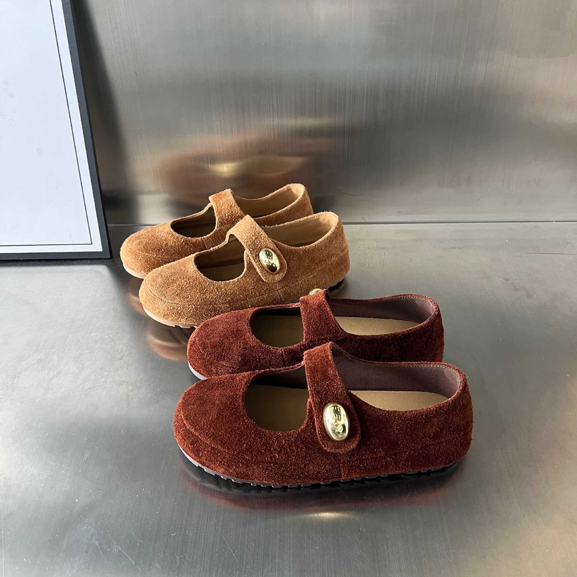 Damen Weiche Mokassins mit praktischem Riemenverschluss und luxuriösem Wildleder Heidi Mode - Image 3