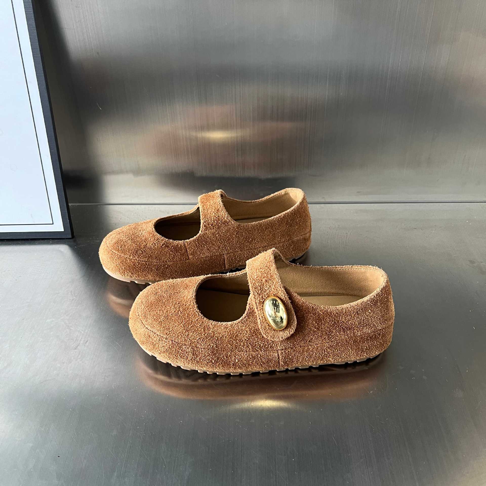 Damen Weiche Mokassins mit praktischem Riemenverschluss und luxuriösem Wildleder Heidi Mode - Image 7