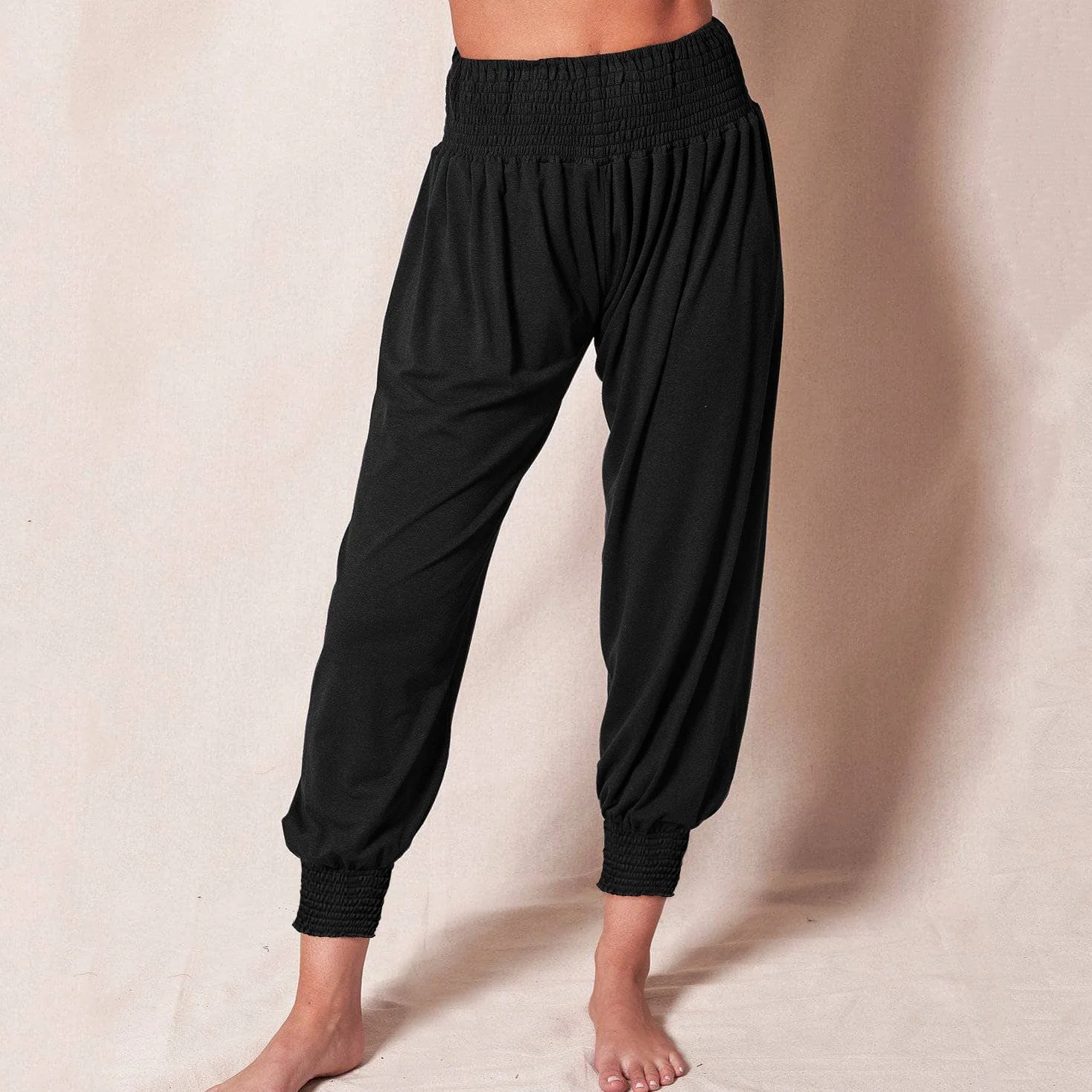 Damen Weiche und Bequeme Relax-Hosen mit Elastischem Bund und Buntem Design Heidi-Mode - Image 3