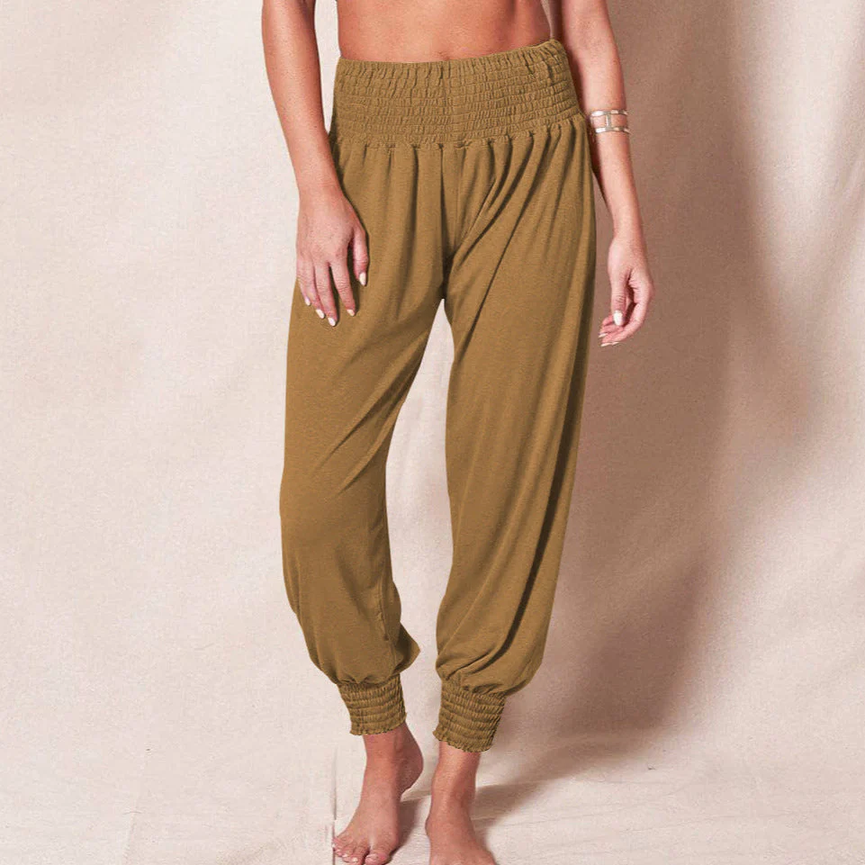 Damen Weiche und Bequeme Relax-Hosen mit Elastischem Bund und Buntem Design Heidi-Mode - Image 4