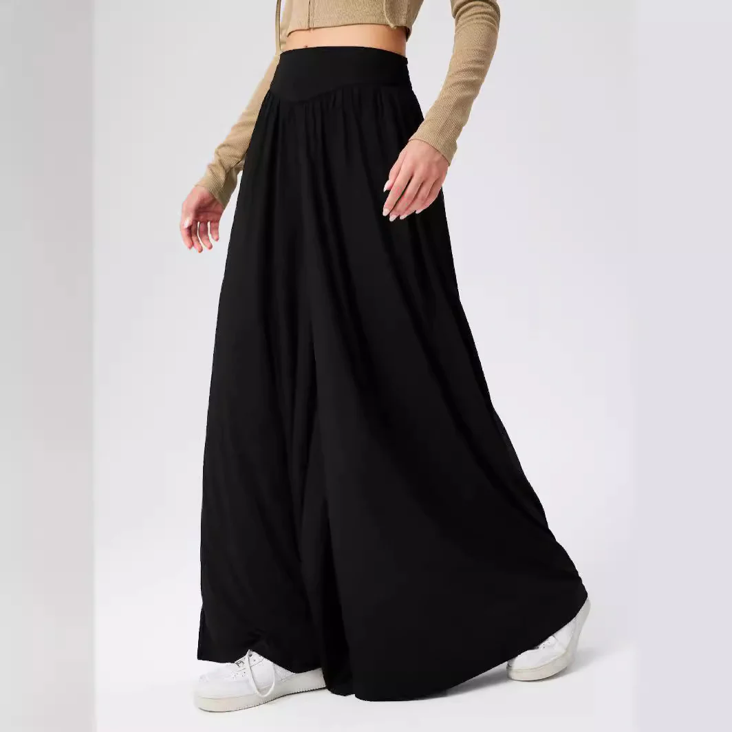 Damen Weit geschnittene Jersey-Hose mit elastischer Taille und elegantem Fall Heidi-Mode - Image 5