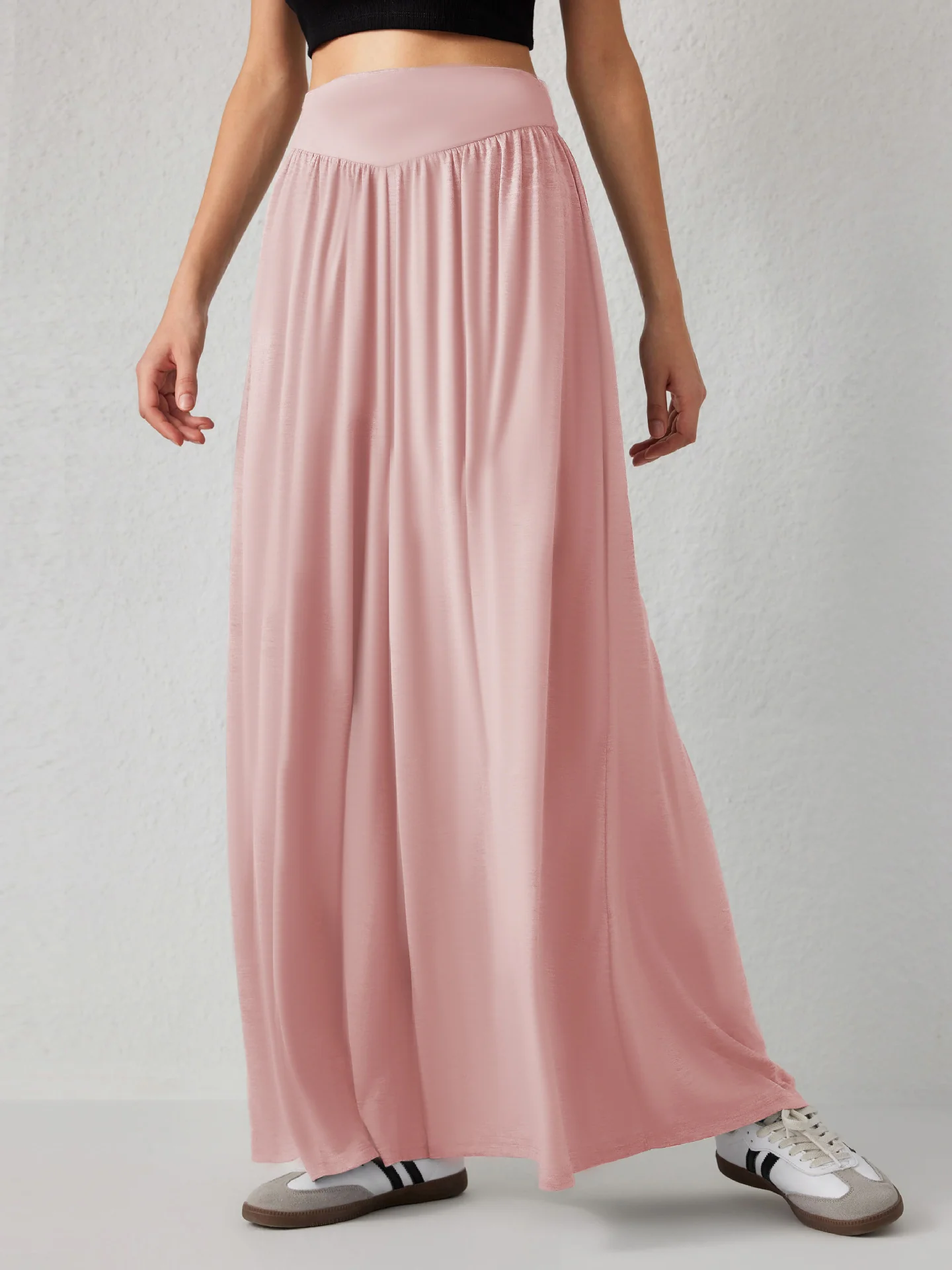 Damen Weit geschnittene Jersey-Hose mit elastischer Taille und elegantem Fall Heidi-Mode - Image 9